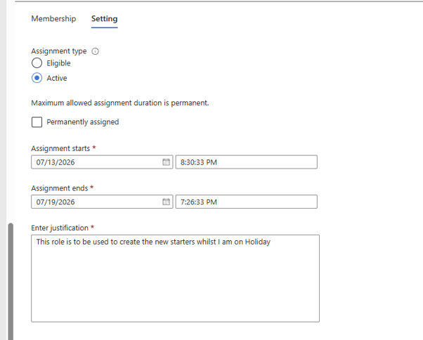 PIM Assignment Time