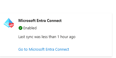 Entra ID synced users result